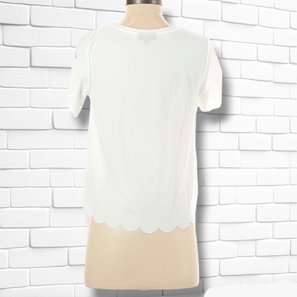 Jessica London vintage Women's Plus Size White Blouse with Scalloped bot… - Picture 2 of 11